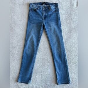 7 For All Mankind Boys Jeans Size 14 Blue Wash Slimmy Straight Leg Denim